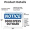 Signmission Door Opens Outward, 24 in W x Rectangle, Vinyl Decal OS-2PACK-NS-D-1824-L-11517 - alternate 6